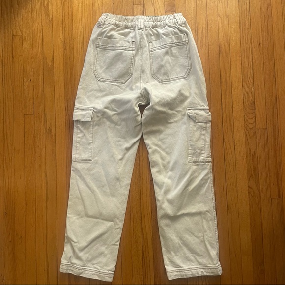 Pacsun Baggy Cargo Jeans Off-white - Size Small - Picture 2 of 8